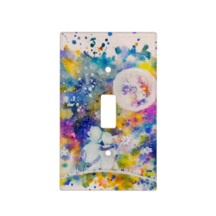 Moon Dreams - Watercolor Painting Light Switch Cover