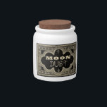 Moon Dust Candy Jar<br><div class="desc">Here is a little jar for your candy, cotton balls, bobby pins or anything else you'd like to store in a cute little jar complete with a Halloween vintage style label.</div>