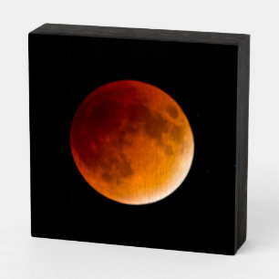 Moon Eclipse Blood Moon   Mendota Heights Wooden Box Sign