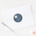 Moon Envelope seal sticker Baby shower Space | Zazzle