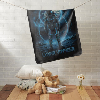Moon Explorer Space Design  Baby Blanket