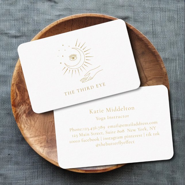 Moon Eye Yoga Reiki Wellness  Business Card (Moon Eye Yoga Reiki Wellness Business Card)