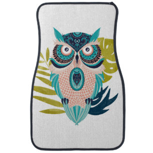 Moon Eyed Owl Car Floor Mat