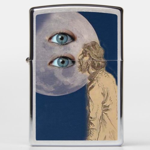 moon eyes spaced out outsider art lighter gift