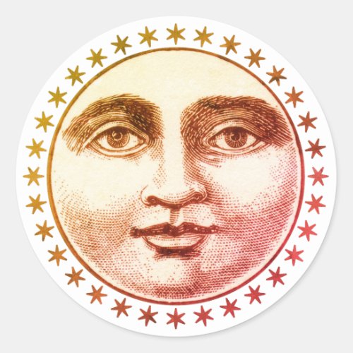 Moon Face And Stars Gift Seal
