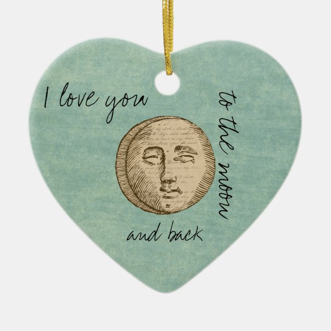 Moon Face Ceramic Ornament (Front)