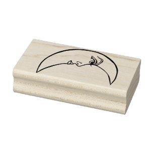 Moon face MoonChild Art Moon Child Rubber Stamp