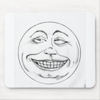 Moon Face Mouse Pad
