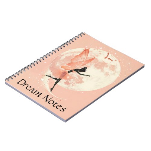 Moon Fairy Peach Aesthetic Notebook