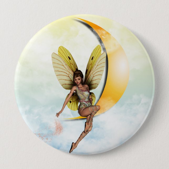Moon Fairy Pinback Button (Front)