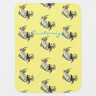 Moon Fairy Silhouette Thunder_Cove Baby Blanket