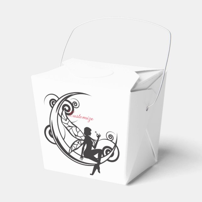 Moon Fairy Silhouette Thunder_Cove Favor Boxes (Front Side)