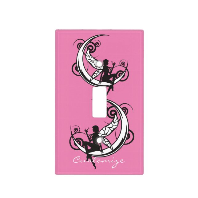 Moon Fairy Silhouette Thunder_Cove Light Switch Cover (Front)