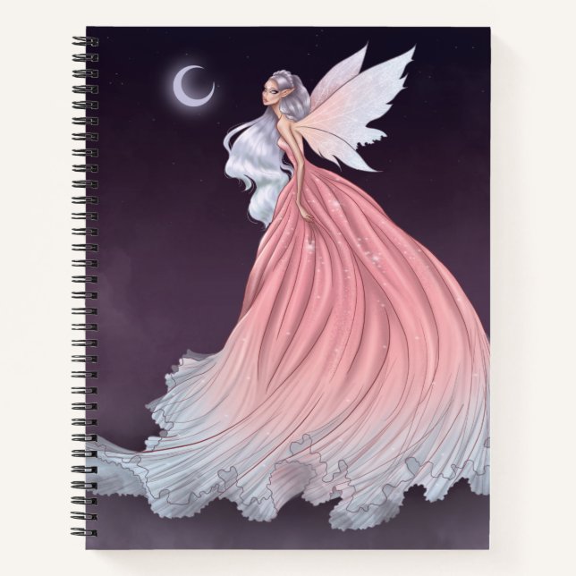 Moon Fairy Spiral Notebook (Front)