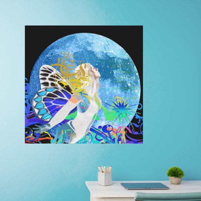 Moon Fairy Wall Decal (Home Office)
