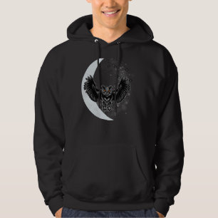 Moon Favorite Animal Owl Hoodie