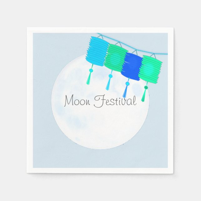 Moon Festival Chinese Autumn Festival Napkins (Front)