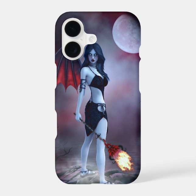 Moon fire Succubus Iphone Case (Back)