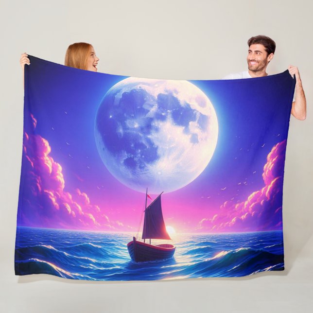 Moon Fleece Blanket (In Situ)