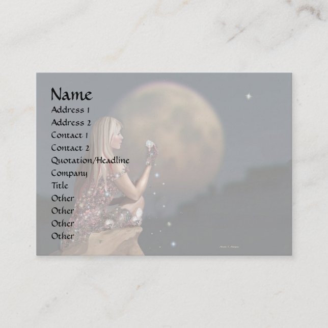 Moon Flower 2 Business Card (Front)