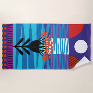 Moon Flower Beach Towel