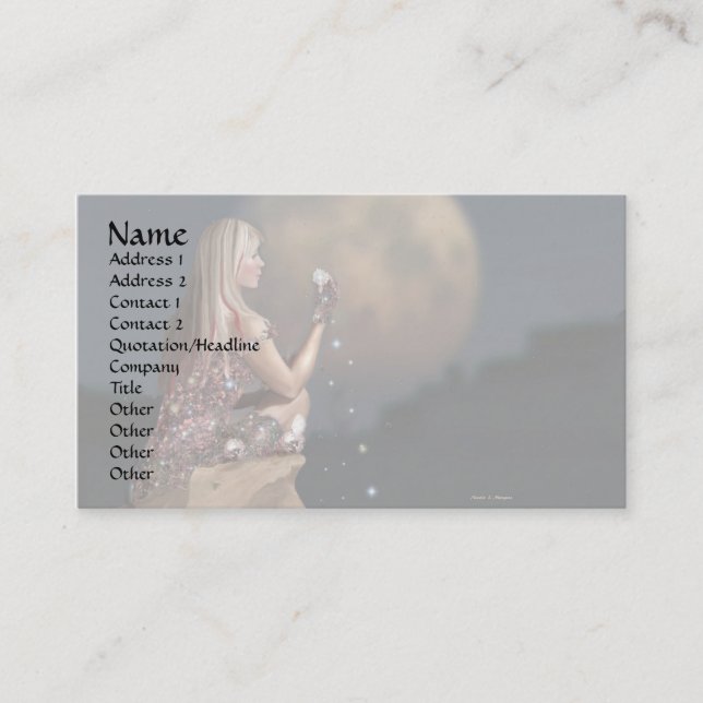 Moon Flower Business Card (Front)