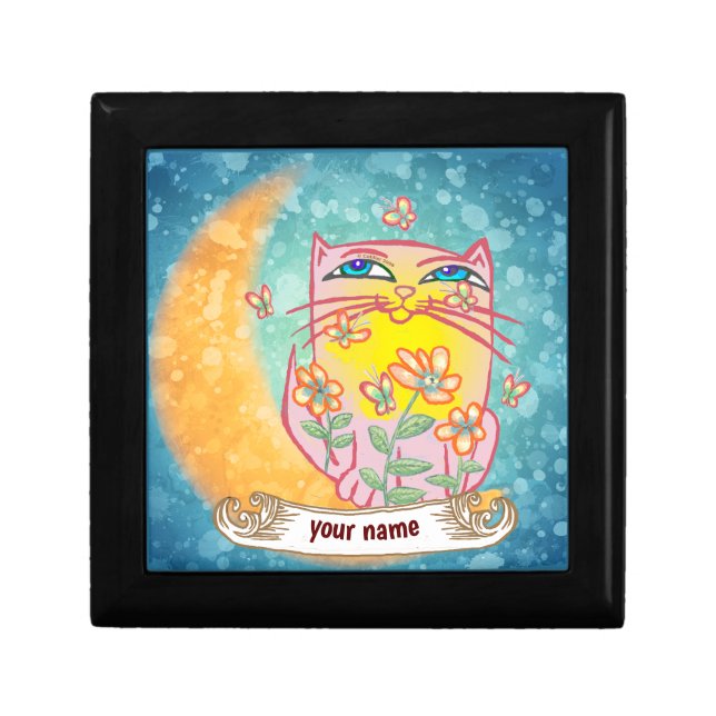 Moon Flowers cat Gift Box (Front)