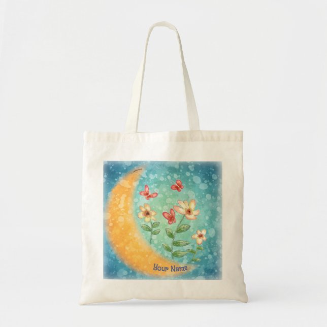 Moon flowers tote bag (Front)