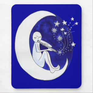 Moon flute mouse pad