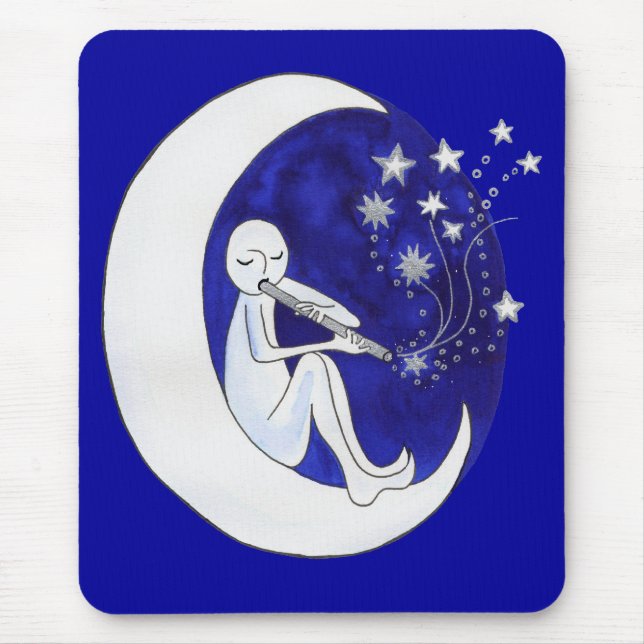 Moon flute mouse pad (Front)