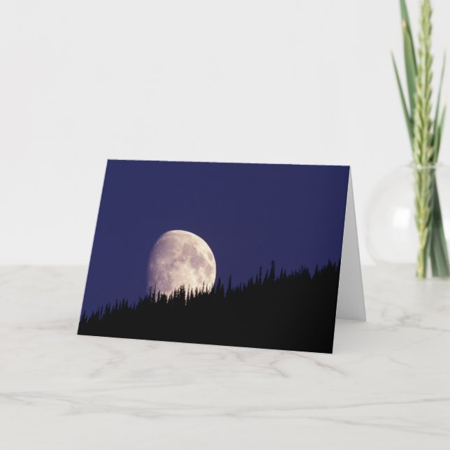 Moon & Forest | Glacier National Park Montana Card (Front)