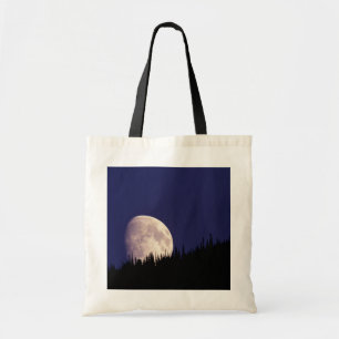 Moon & Forest Glacier National Park Montana Tote Bag