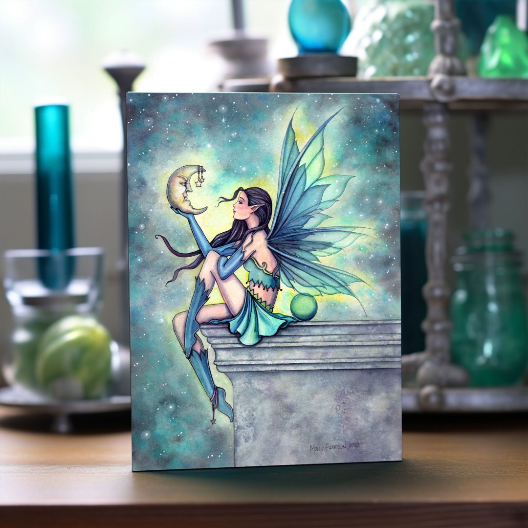 Moon Friend Fairy Fantasy Greeting Card (Creator Uploaded)