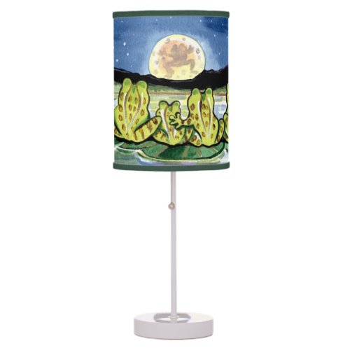 Moon Frogs Lamp Frog Family Watching the Moon Table Lamp