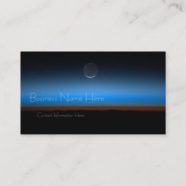 Moon From Space Business Cards (Front)