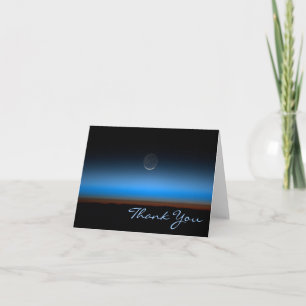 Moon From Space Thank You Note Card
