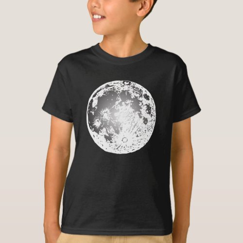 Moon Full Moon Astronaut Space T_Shirt