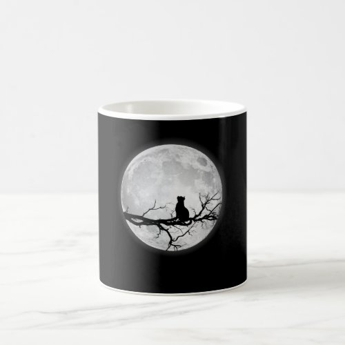 Moon Full Moon Cat Space Coffee Mug