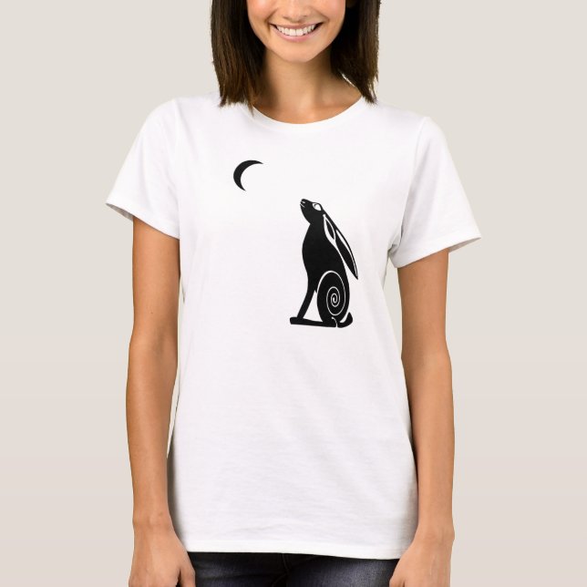 Moon Gazing Hare Ladies Light Tee (Front)