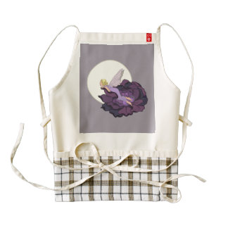 Moon Gazing Purple Flower Fairy Evening Sky Zazzle HEART Apron