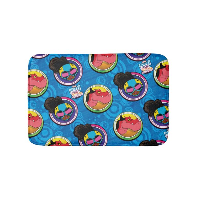 Moon Girl and Devil Dinosaur Circles Pattern Bath Mat (Front)