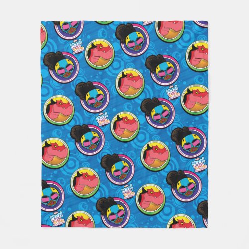 Moon Girl and Devil Dinosaur Circles Pattern Fleece Blanket