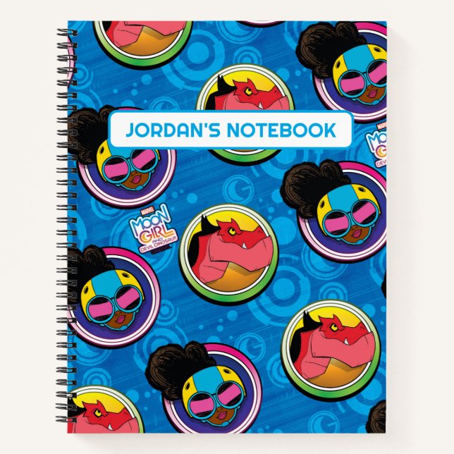 Moon Girl and Devil Dinosaur Circles Pattern Notebook (Front)