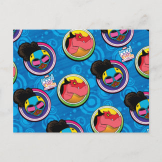 Moon Girl and Devil Dinosaur Circles Pattern Postcard