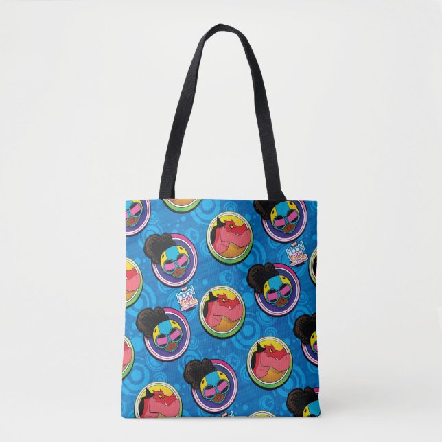 Moon Girl and Devil Dinosaur Circles Pattern Tote Bag (Front)