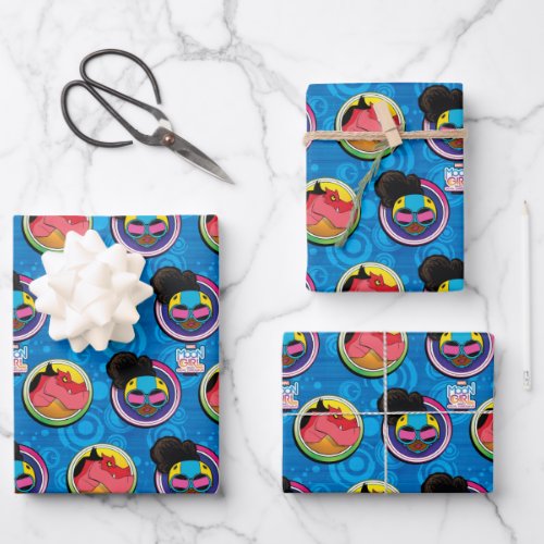 Moon Girl and Devil Dinosaur Circles Pattern Wrapping Paper Sheets