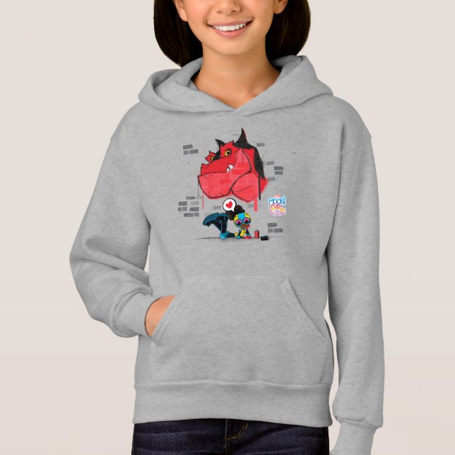 Moon Girl and Devil Dinosaur Graffiti Painting Hoodie (Front)