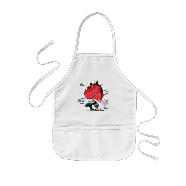 Moon Girl and Devil Dinosaur Graffiti Painting Kids' Apron (Front)