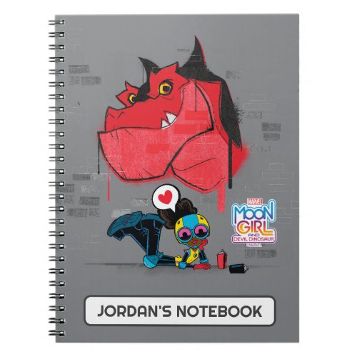 Moon Girl and Devil Dinosaur Graffiti Painting Notebook