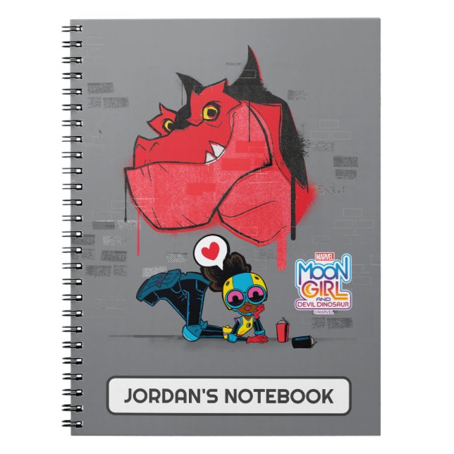 Moon Girl and Devil Dinosaur Graffiti Painting Notebook (Front)